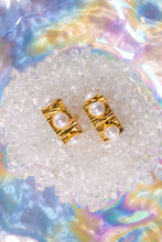 Load image into Gallery viewer, Golden Pearl Luxe Hoops