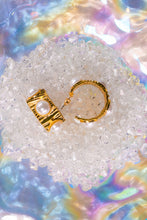 Load image into Gallery viewer, Golden Pearl Luxe Hoops