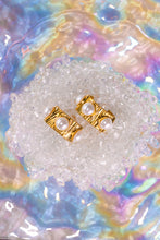 Load image into Gallery viewer, Golden Pearl Luxe Hoops