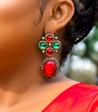Load image into Gallery viewer, Emerald & Ember Antique Earrings