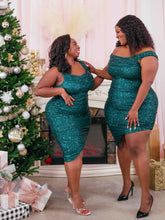 Load image into Gallery viewer, Emerald City Sequin Dress
