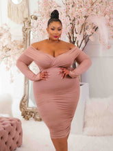 Load image into Gallery viewer, The Snatched - Off Shoulder Dress