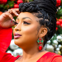 Load image into Gallery viewer, Emerald & Ember Antique Earrings