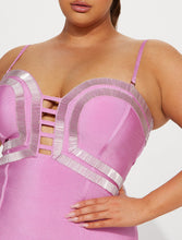 Load image into Gallery viewer, A Fine Time Bandage Midi Dress - Pink/combo
