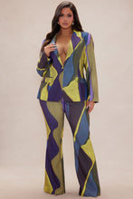 Load image into Gallery viewer, Katy Satin Pant Suit Set - Multi Color
