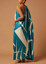 Load image into Gallery viewer, Patras Satin Kaftan - Teal
