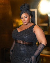 Load image into Gallery viewer, A Night In Dubai Sequin Gown - Black
