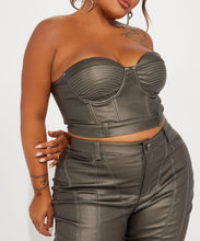 Load image into Gallery viewer, Lola Faux Leather Pant Set - Bronze
