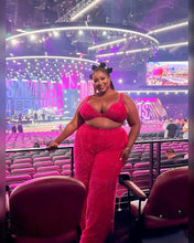 Load image into Gallery viewer, Partyn’Pink Sequins Pant &amp; Bralette Set
