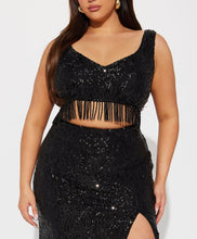 Load image into Gallery viewer, A Night In Dubai Sequin Gown - Black
