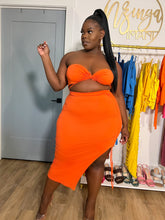 Load image into Gallery viewer, Ava Halter Top &amp; Skirt Set - Orange
