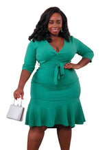 Load image into Gallery viewer, Ribbons &amp; Ruffles Dress - Green
