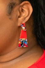 Load image into Gallery viewer, Acetate Drop Earring - Red
